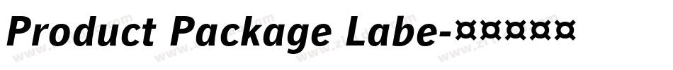 Product Package Labe字体转换